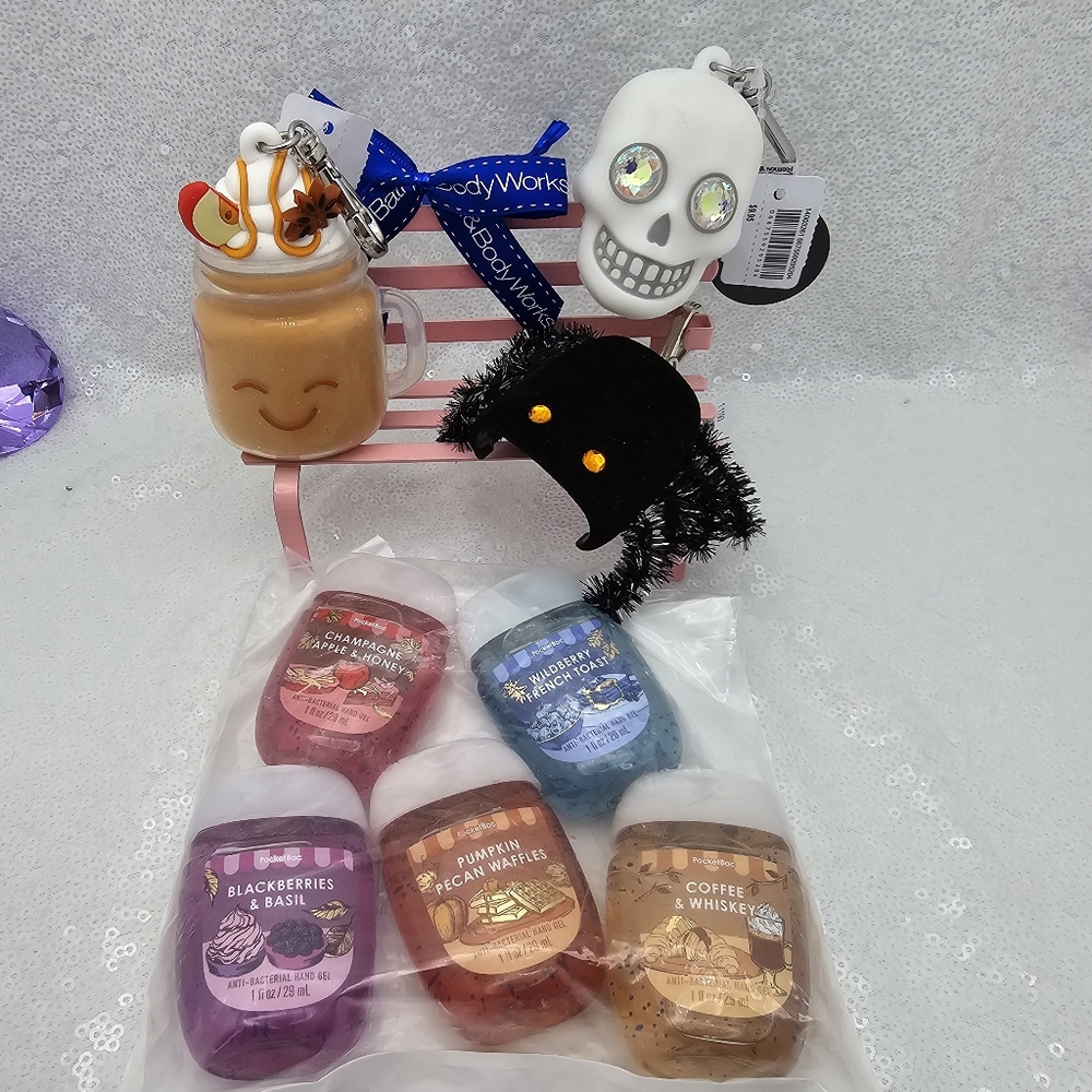Bath & Body Works Fall Halloween 3 Pocketbac Holders & Pocketbac Hand Sanitizers - Picture 9 of 10